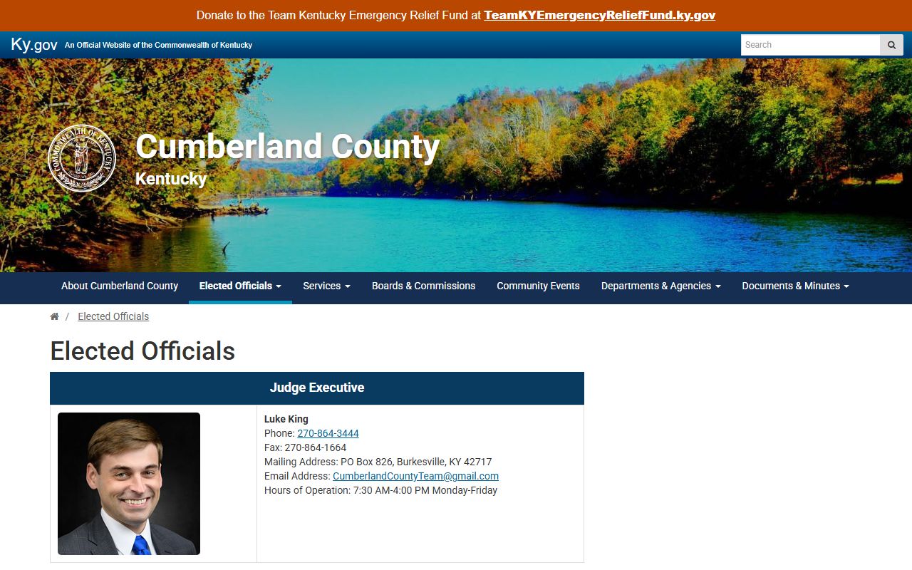 Cumberland County court records elected officials contacts