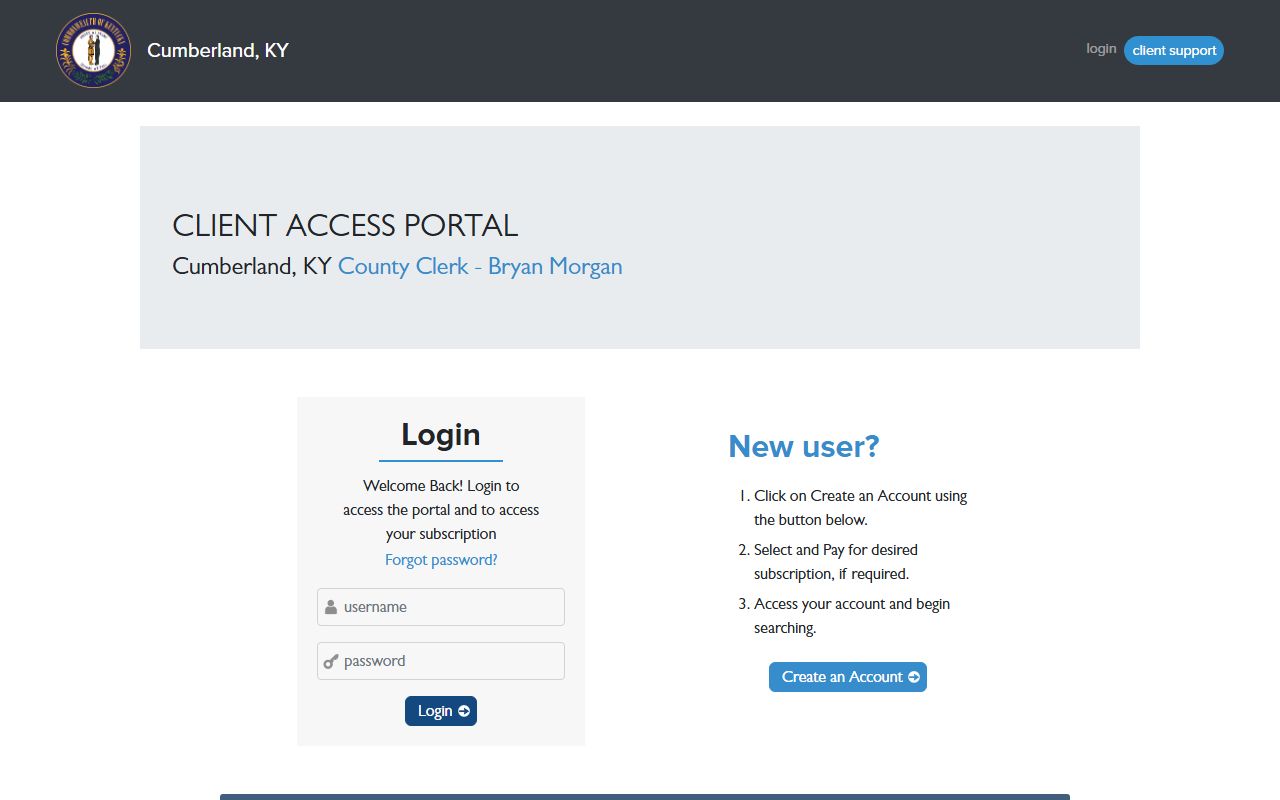 Cumberland County probate records related clerk record search login